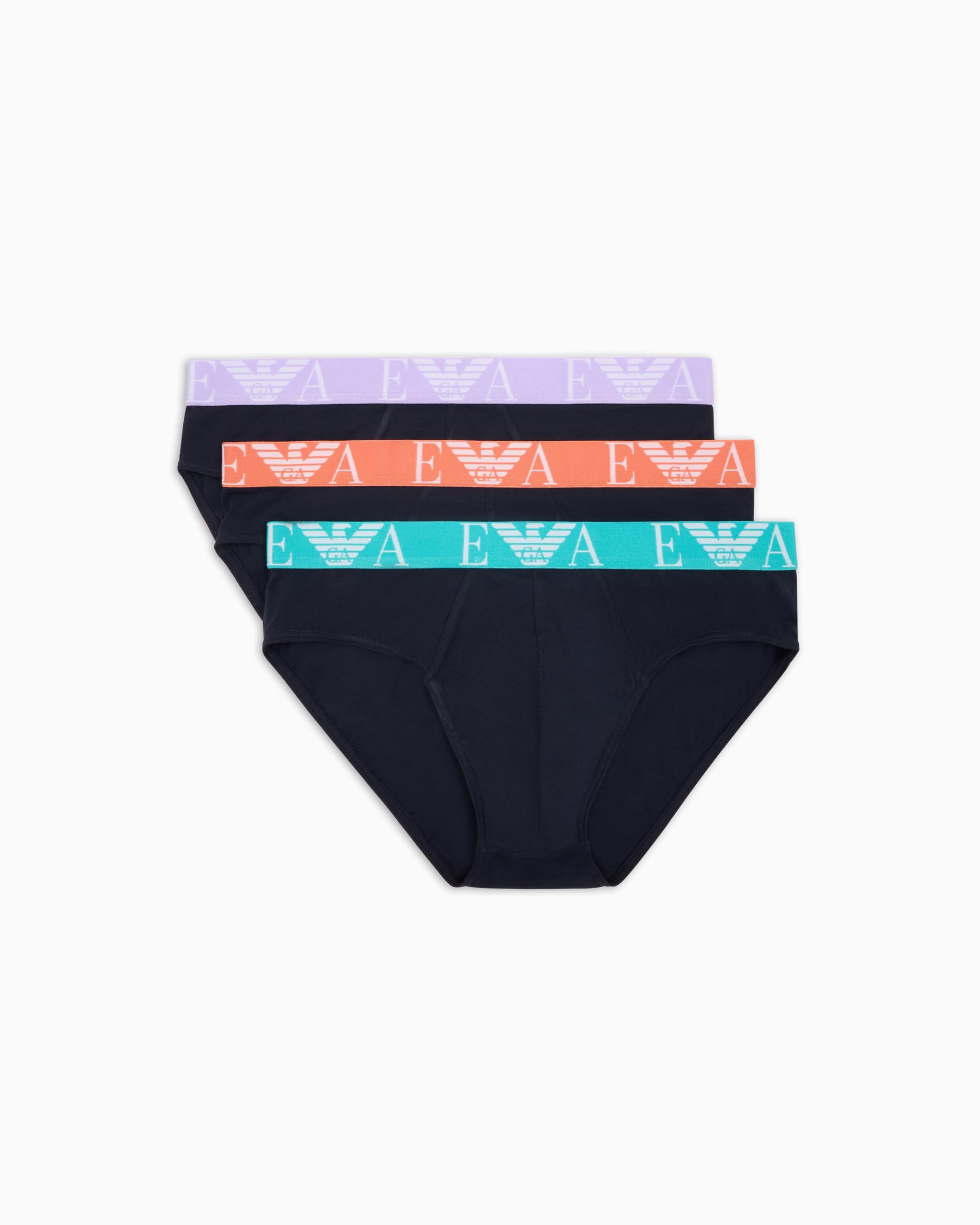 Emporio Armani Man Bold Monogram 3-Pack Brief Blue S