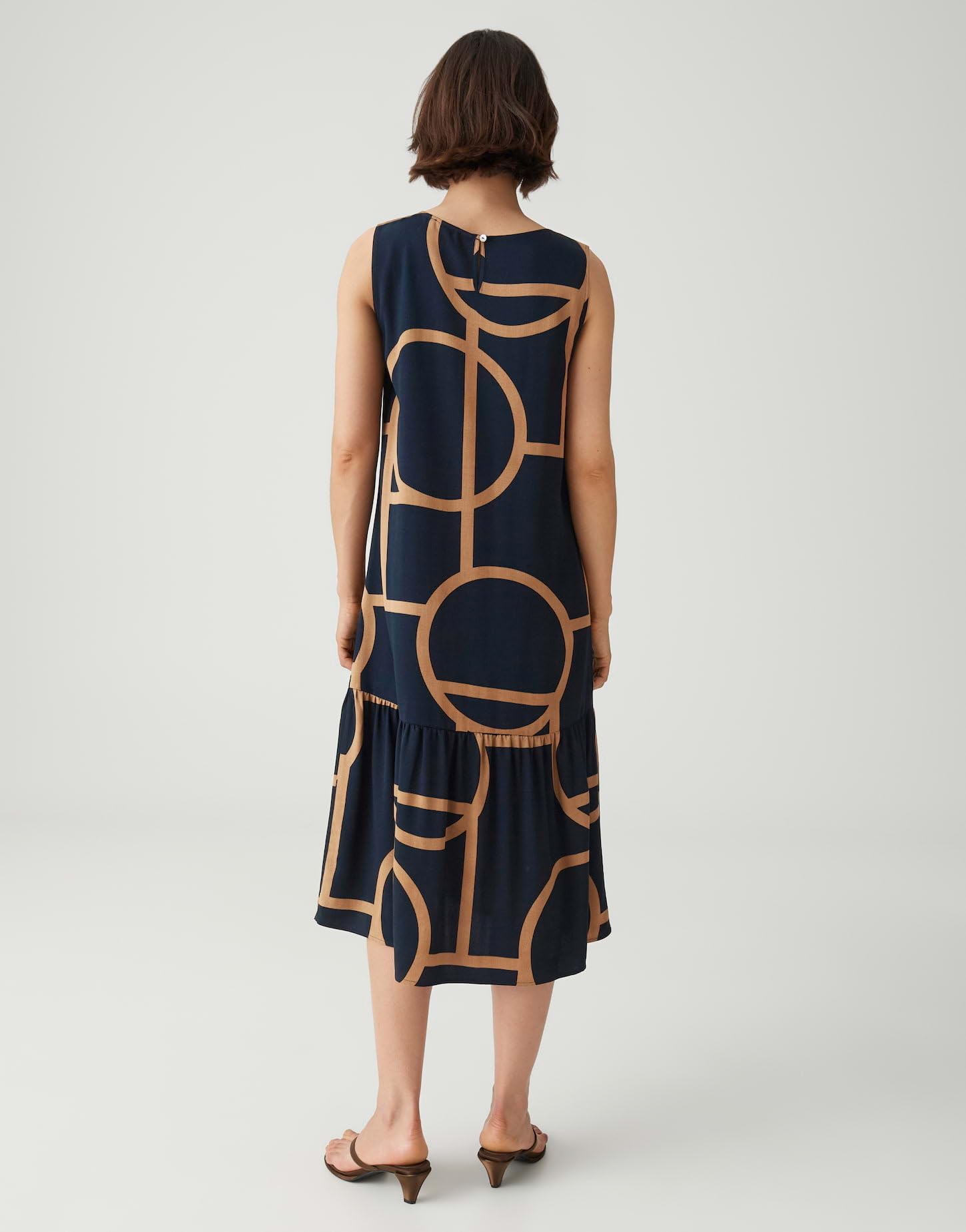 OPUS Damen Midikleid | Bedrucktes Midikleid mit Volant
