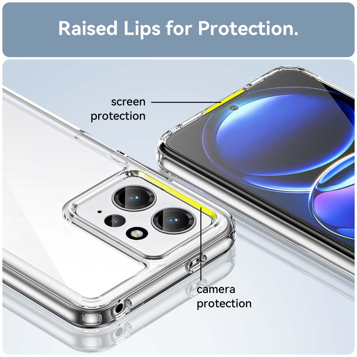 GOKEN Cover per Xiaomi Redmi Note 12 4G, Trasparente 360 Gradi Custodia