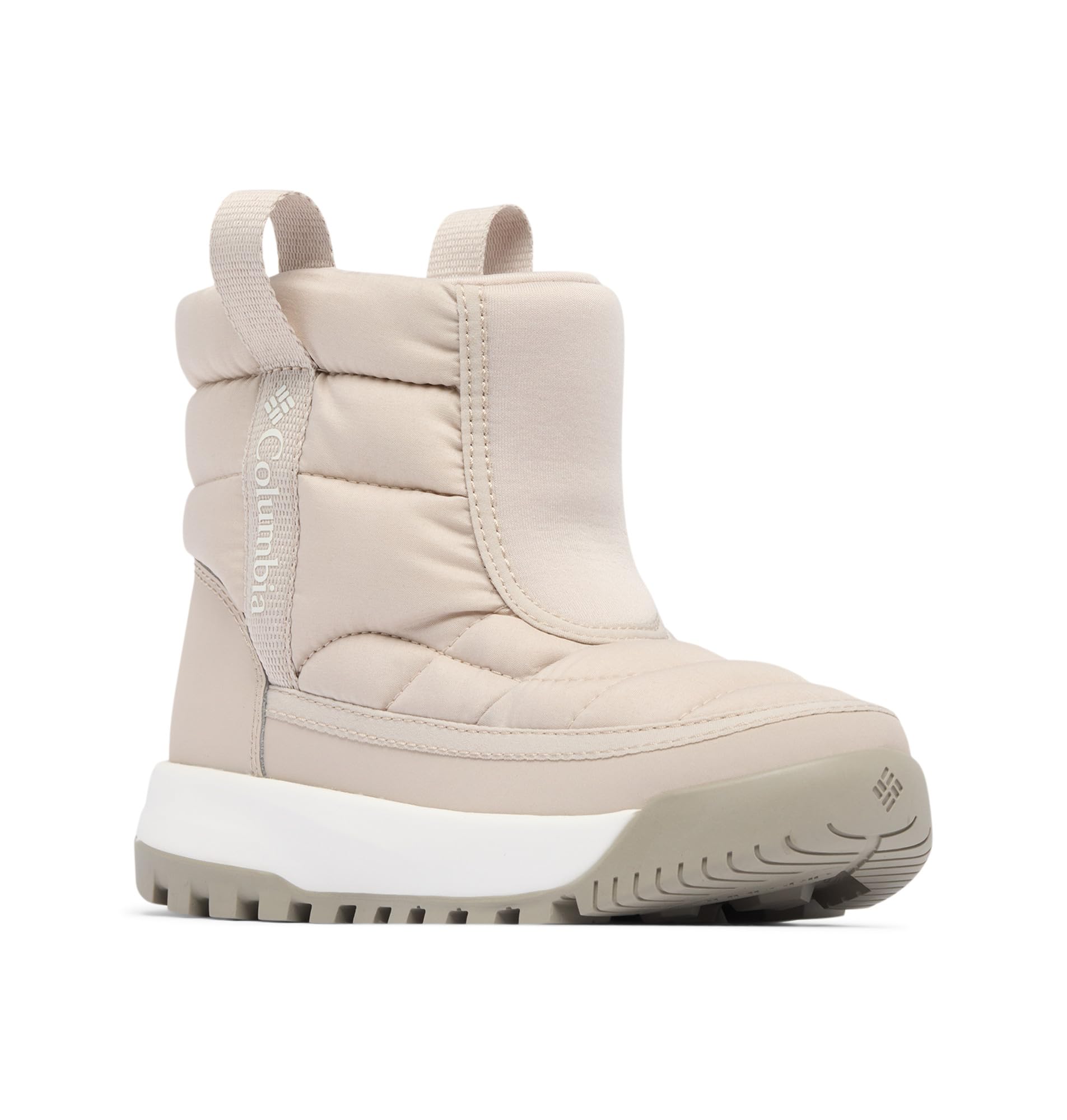Columbia Youth Snowtrot Mid, Snow Boots, Soft Taupe/Sea Salt, 13 Regular