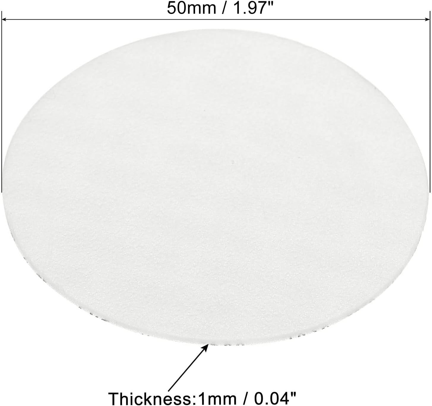 PATIKIL 50mm/1.97" Foam Lid Liner, 100 Pack PS Foam Resistant Tamper Pressure Sensitive Seal for Bottle Cap Liners Seals