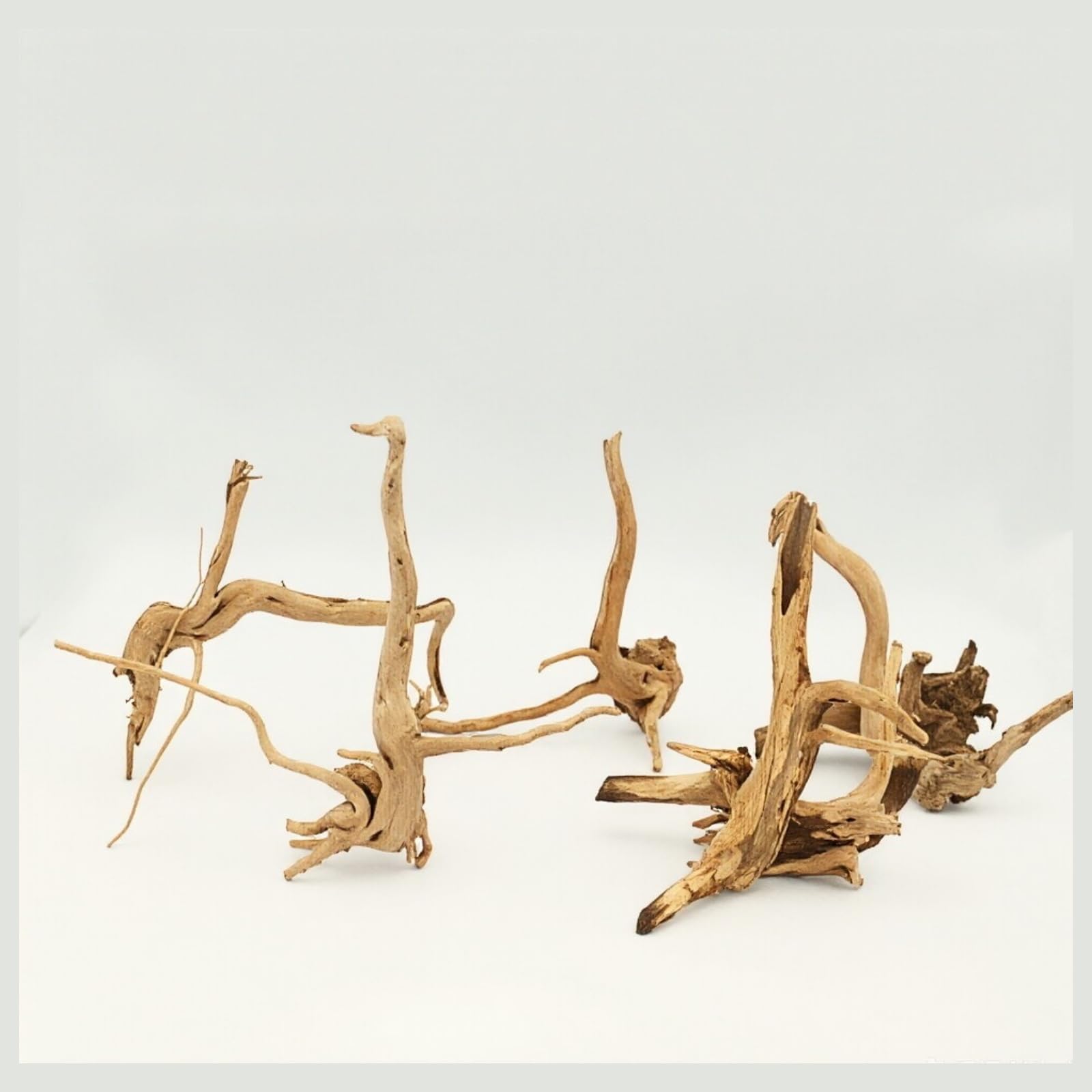 XINGYUXUXIN Natural Aquarium Driftwood Trunk & Assorted Branches - Decorative Terrarium Ornament, 4 Pieces, Sizes 5.9" to 7.9" - Perfect for Various Aquariums & Terrariums