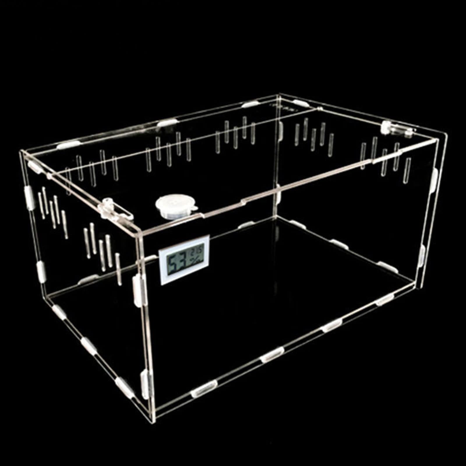 Buy Acrylic Reptile Feeding Box Transparent Glass Breeding Box