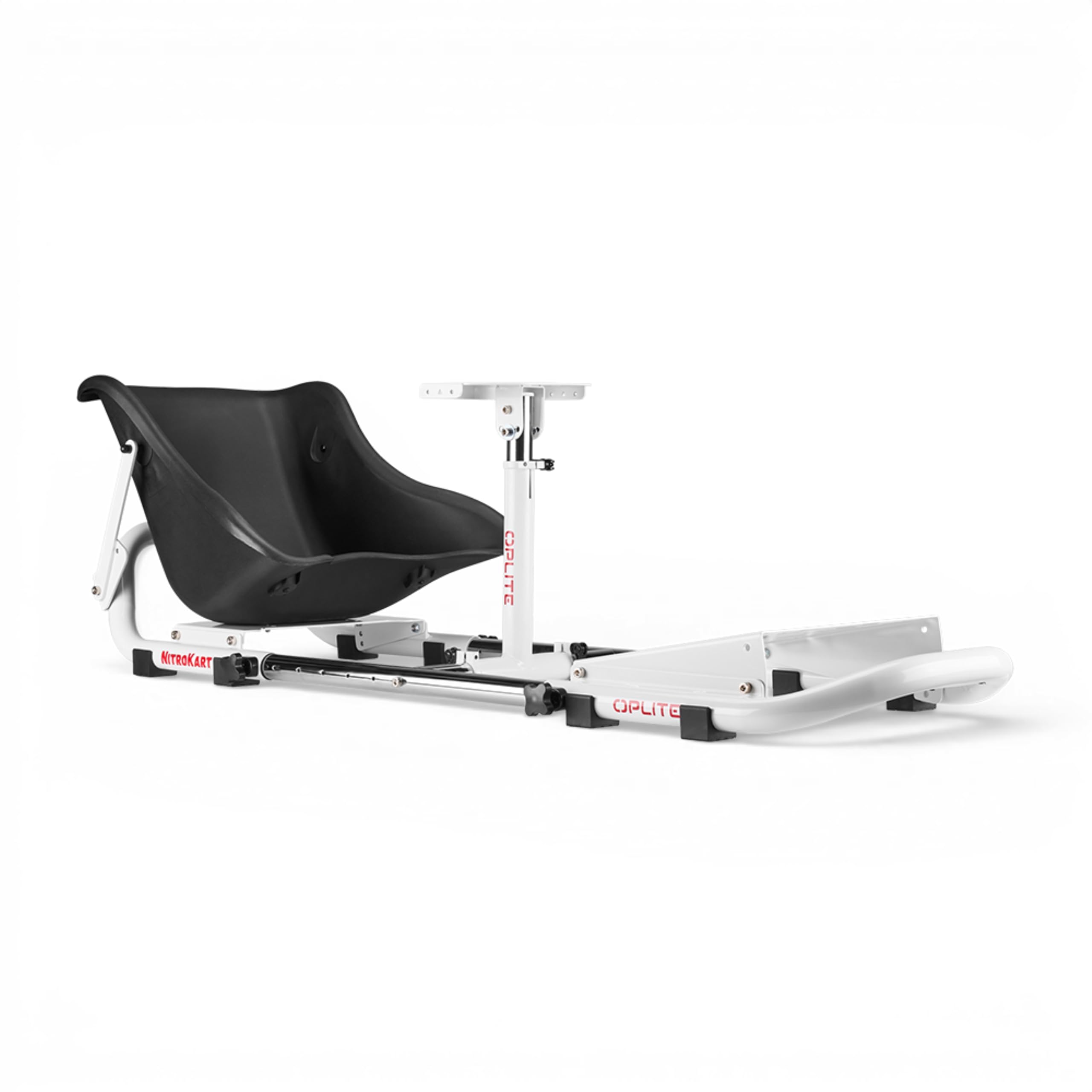 OPLITE NitroKart V2 Sim Racing Cockpit Verstellbar Kinder Erwachsene White