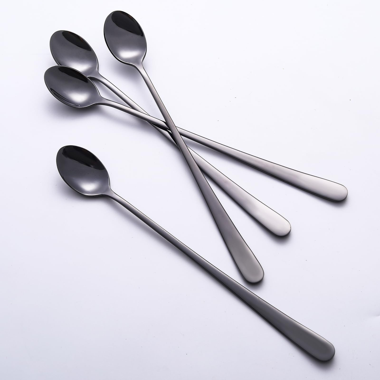 tiokin Latte Spoons, Set of 4 Long Handle Spoons, Stainless Steel Coffee Spoons Tea Spoon Ideal for Latte Coffee Espresso - Image 3