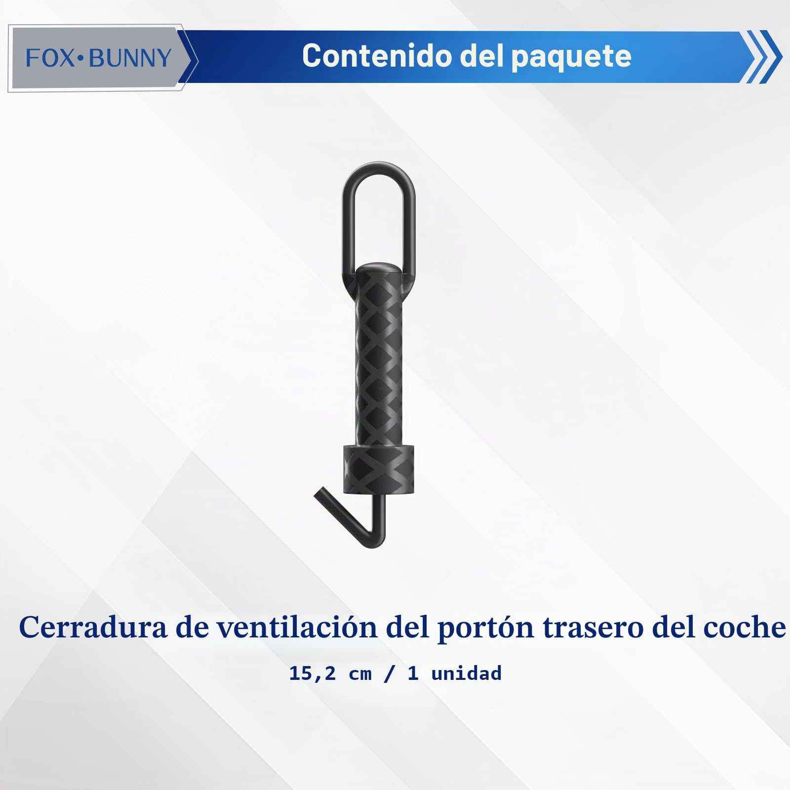 Cerradura de ventilación para portón trasero, cerradura de puerta de coche de ventilación para mascotas, gancho de pestillo para puerta de maletero, para portón trasero, furgonetas y más (6 pulgadas)