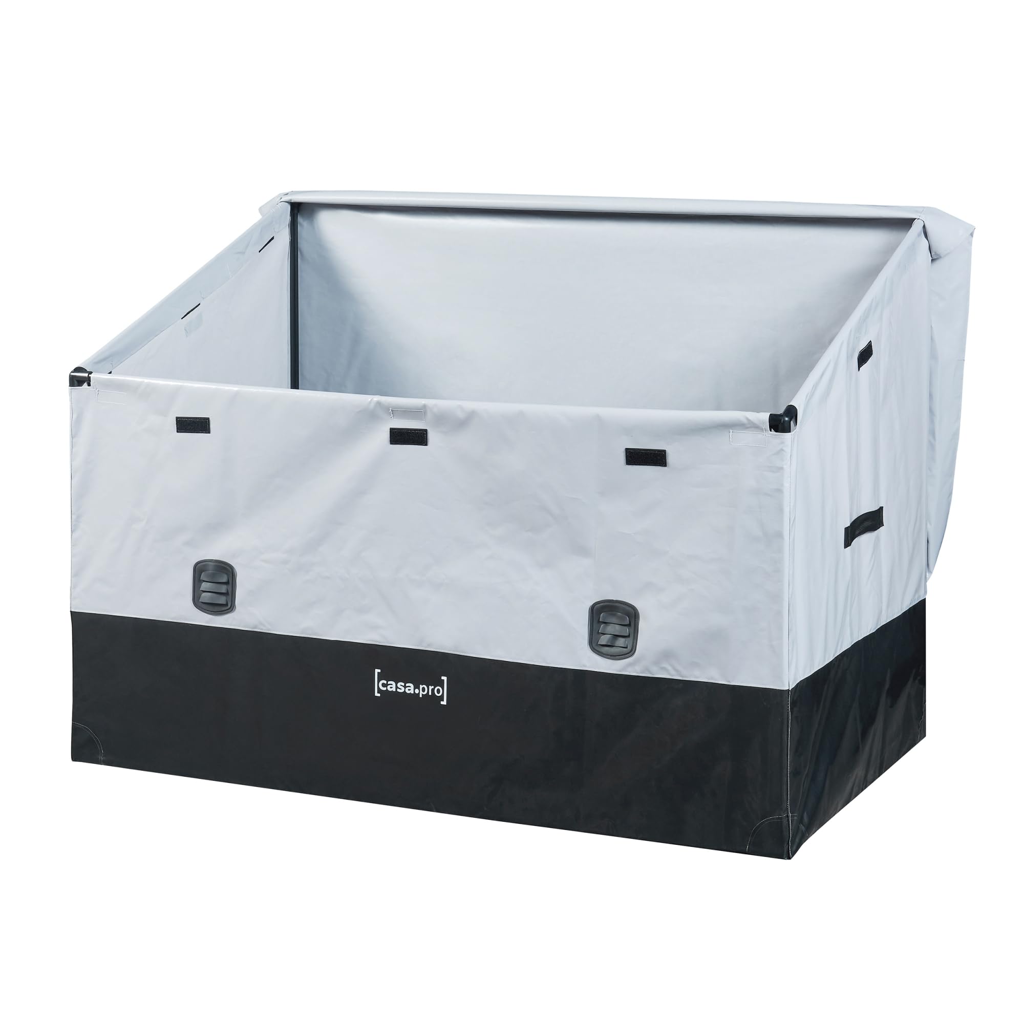 casa.pro Baule da Esterno Impermeabile 850 L Grigio/Nero