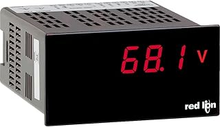 Red Lion PAX Lite AC Voltage Analog Panel Meter, 3-1/2 LED Display, 115/230 VAC