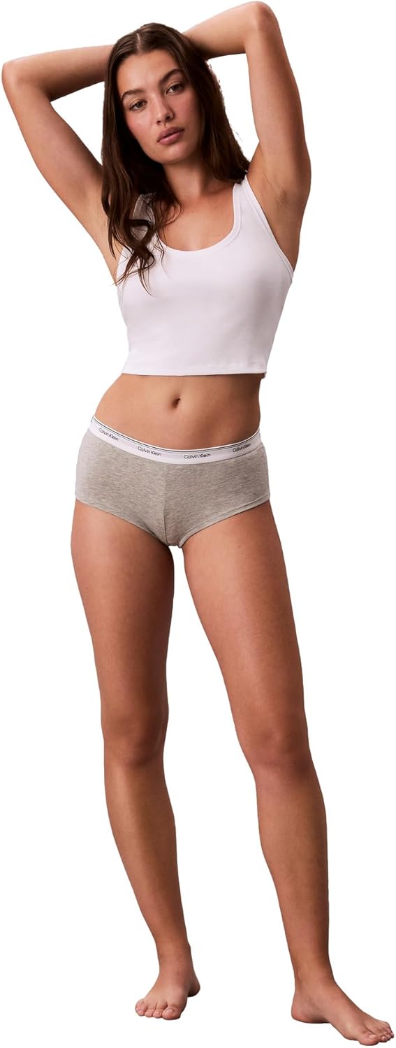 Calvin Klein womens Balance Cotton Stretch Boyshort Panties, 3 Pack - Image 6