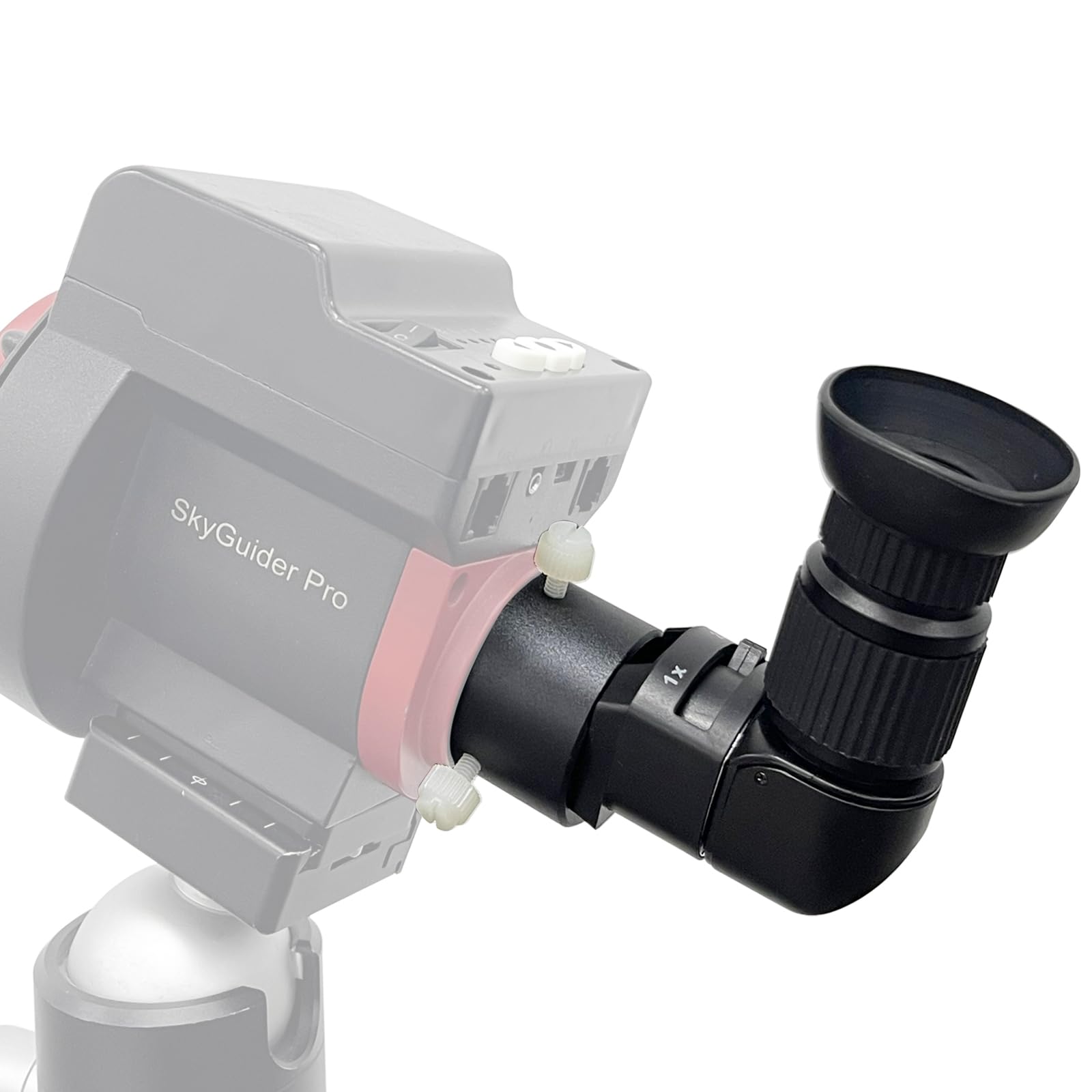 Visore ad angolo retto per cannocchiale polare con adattatore in metallo: cristallino e facile allineamento polare | Diottria integrata (zoom 1x-2x) - mirino a 90 gradi per fotocamera e telescopi