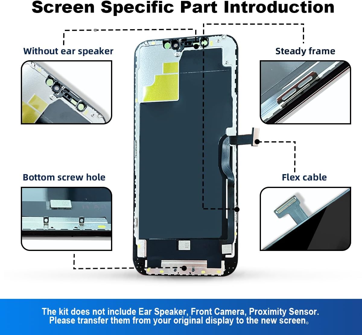 for iPhone 12 Pro Max Screen Replacement Kit 6.7 Inch for A2342, A2411, A2412, A2410 with Repair Tools Kit | Full HD LCD Display,3D Touch LCD Digitizer Screen with Screen Protector
