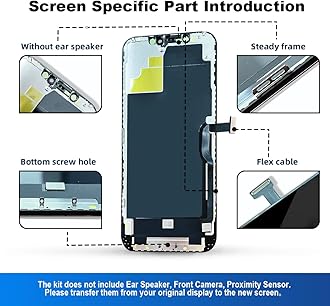 for iPhone 12 Pro Max Screen Replacement Kit 6.7 inch, Full HD LCD Display 3D Touch Screen Digitizer Full Assembly + Repair Tools,Compatibility A2342, A2412, A2411, A2410