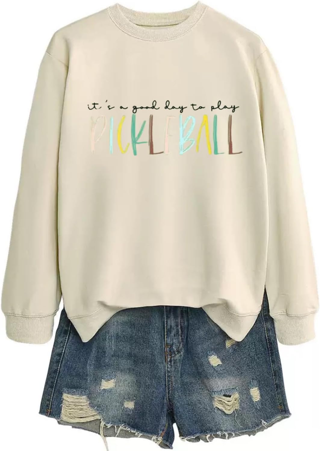 Pickleball Sweatshirt for Women It's A Good Day to Play Pickleball Long Sleeve Tops Pickleball Player Lover Pullover - Image 4