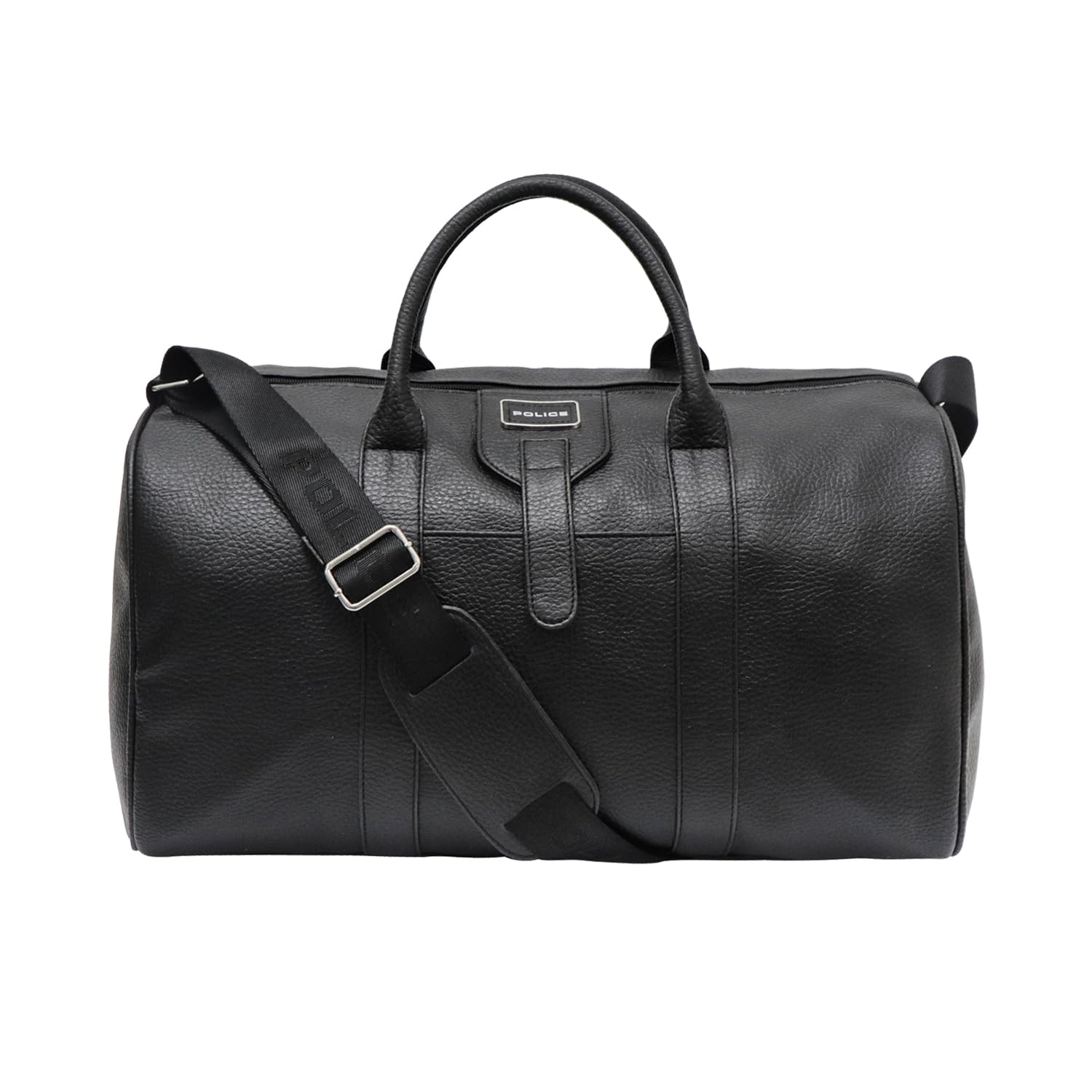 police Premium Travel Duffle Bag | Premium Texture Vegan Leather Duffle for Men & Women | Spacious Weekend & Gym Bag with Adjustable Shoulder Strap-picture-12