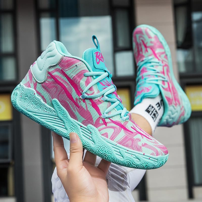 Womens Mens Basketball Shoes Breathable Fashion Colorful High Top Non Slip Outdoor Sport Sneakers for Woman Man Fitness Training Athletic - Image 7