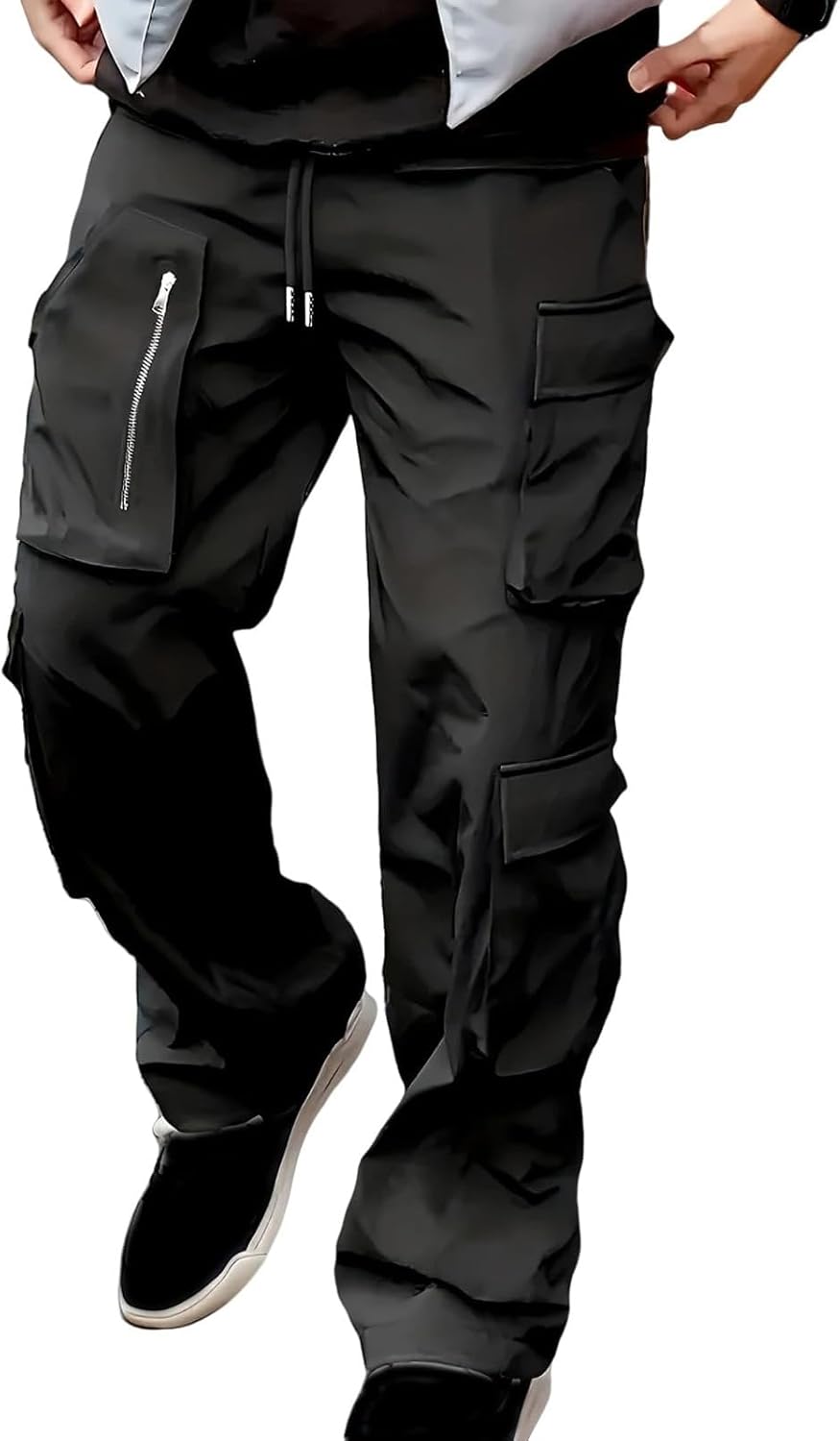 Mens Cargo Pants Drawstring Casual Hiking Pants Joggers Athletic Trousers Cotton Loose Straight Sweatpants for Men Mens Cargo Pants Drawstring Casual Hiking Pants Joggers Athletic Trousers Cotton Loose Straight Sweatpants for Men