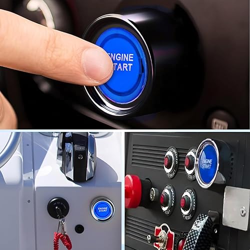 Miniatura 5 de AICEL Interruptor de arranque de botón de encendido para automóvil, camión, barco, RV, ATV, botón de arranque de motor de 12 V 50 A, interruptor de