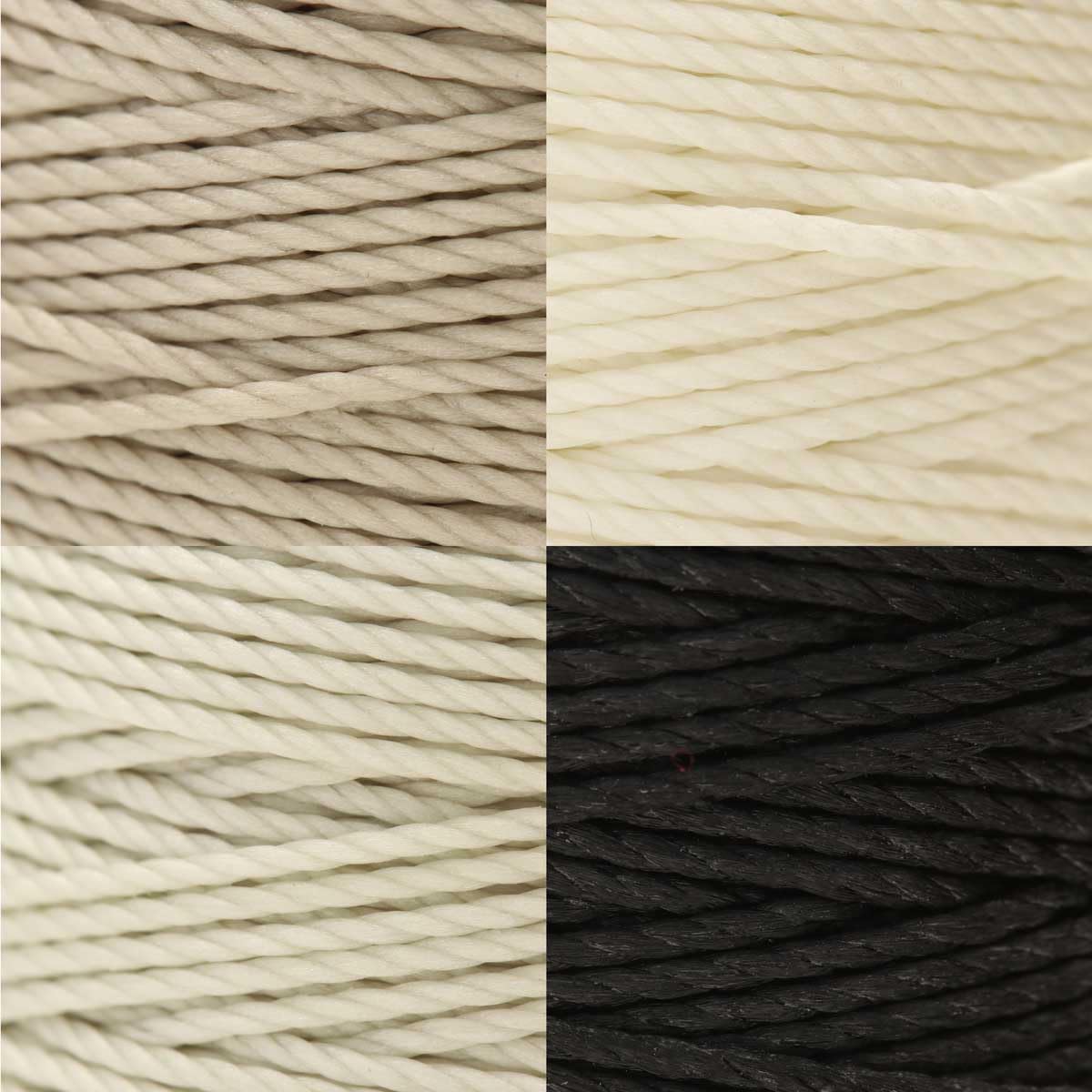 The Beadsmith S-Lon Heavy Nylon Cord, Salt & Pepper Mix, TEX400, .9mm Diameter, 4-Pack, 35 Yard Spools - Image 4