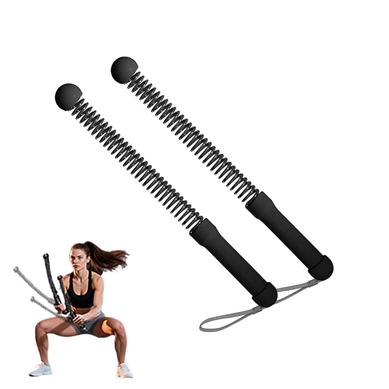 Cuerdas de batalla inalámbricas para atletas de fitness y entrenamiento en casa