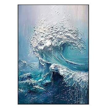 絵画海　手描き　インテリア　オーシャン　原画　波　油絵 アレクサンダー・シェンデロフによる油絵 大きな絵画 キャンバス
