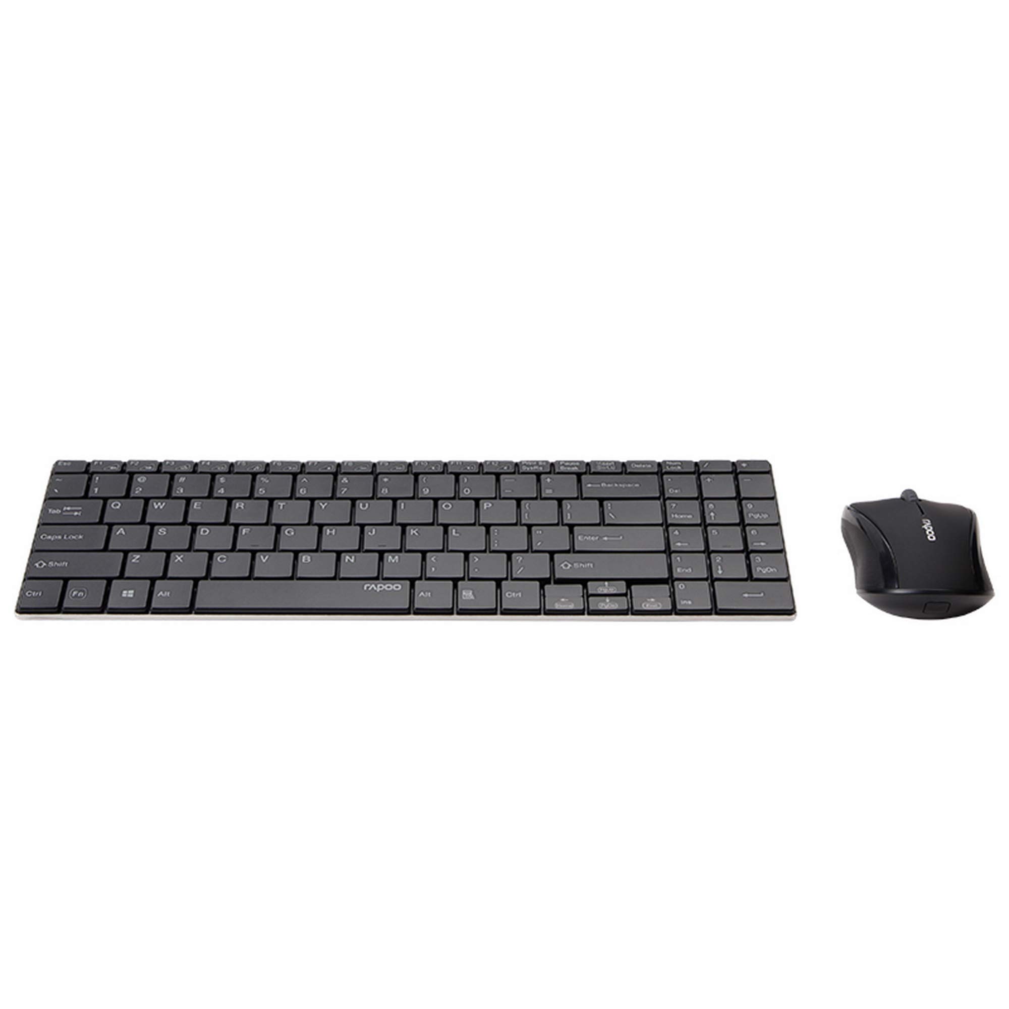 Rapoo 9060 multi-mode mute keyboard and mouse set (wireless home office keyboard and mouse bluetooth slim portable keyboard and mouse set) (Black)