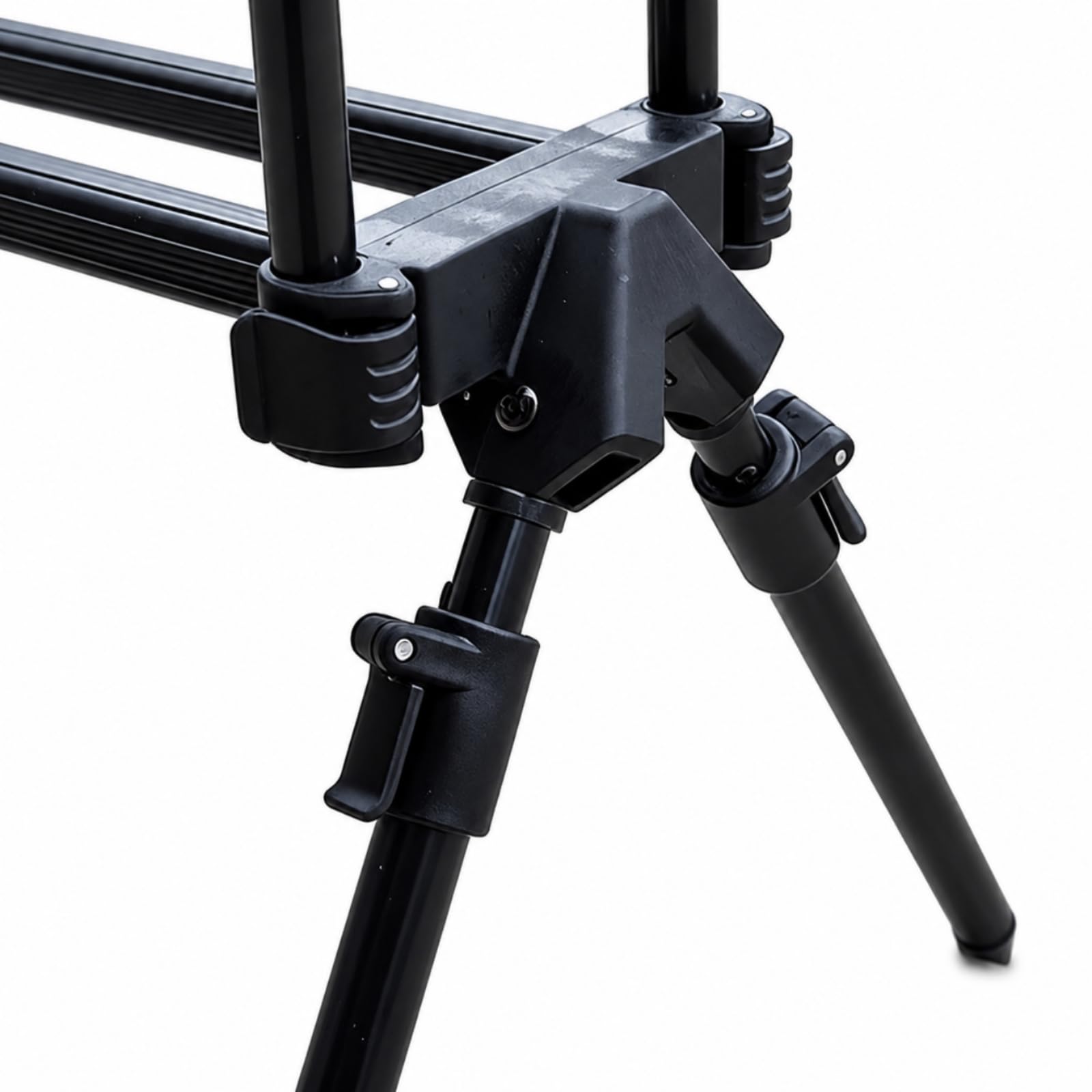 Perfeclan Soporte para Caña Pescar con Base Aleación Aluminio y Nylon con Cabezal Ajustable y Patas Extensibles para Pesca en Orilla y