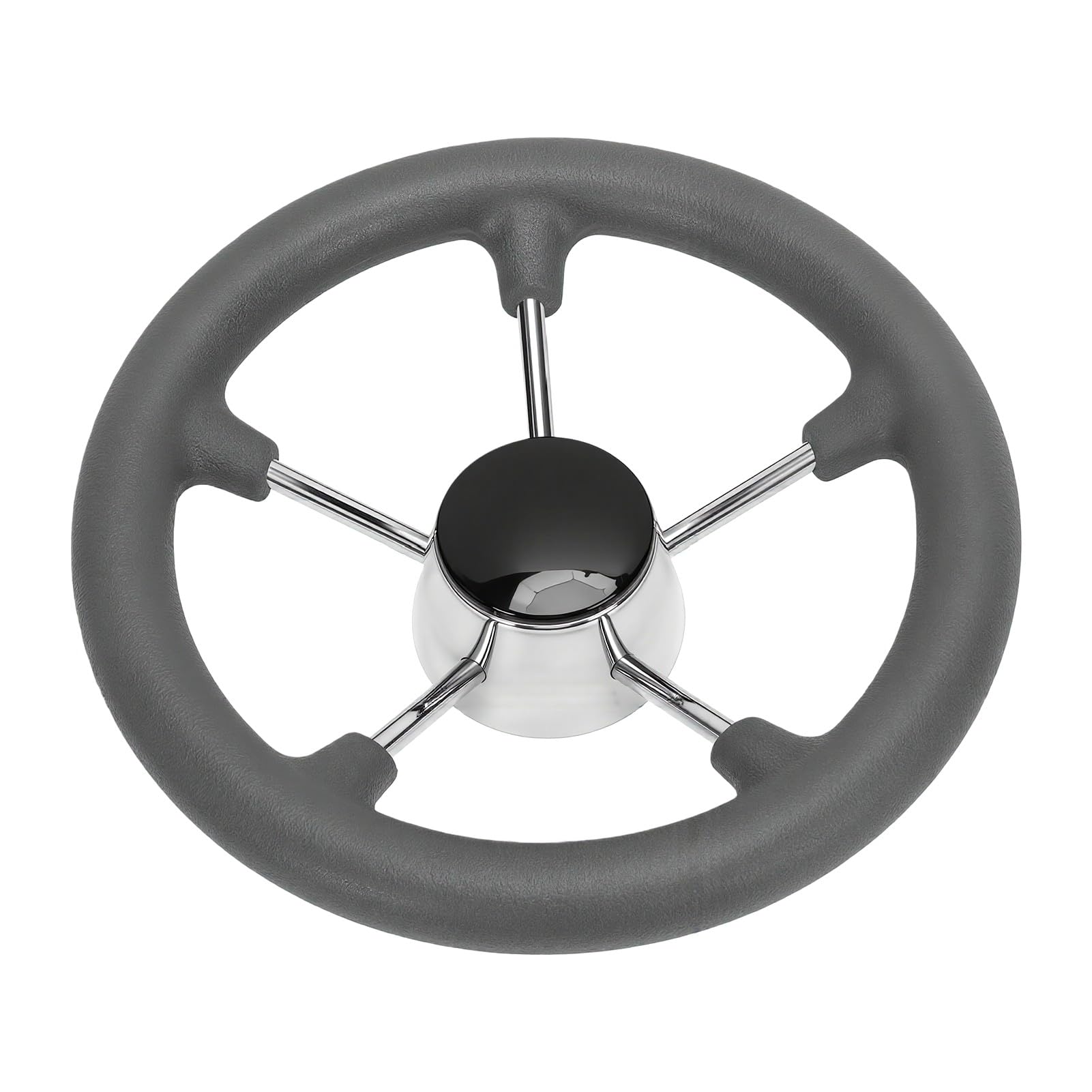 Volante Barca, Timone Nautico 11 Pollici 5 Razze in Acciaio Inox