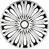Set PP 5257 wieldoppen Volante 17 inch zilver/zwart