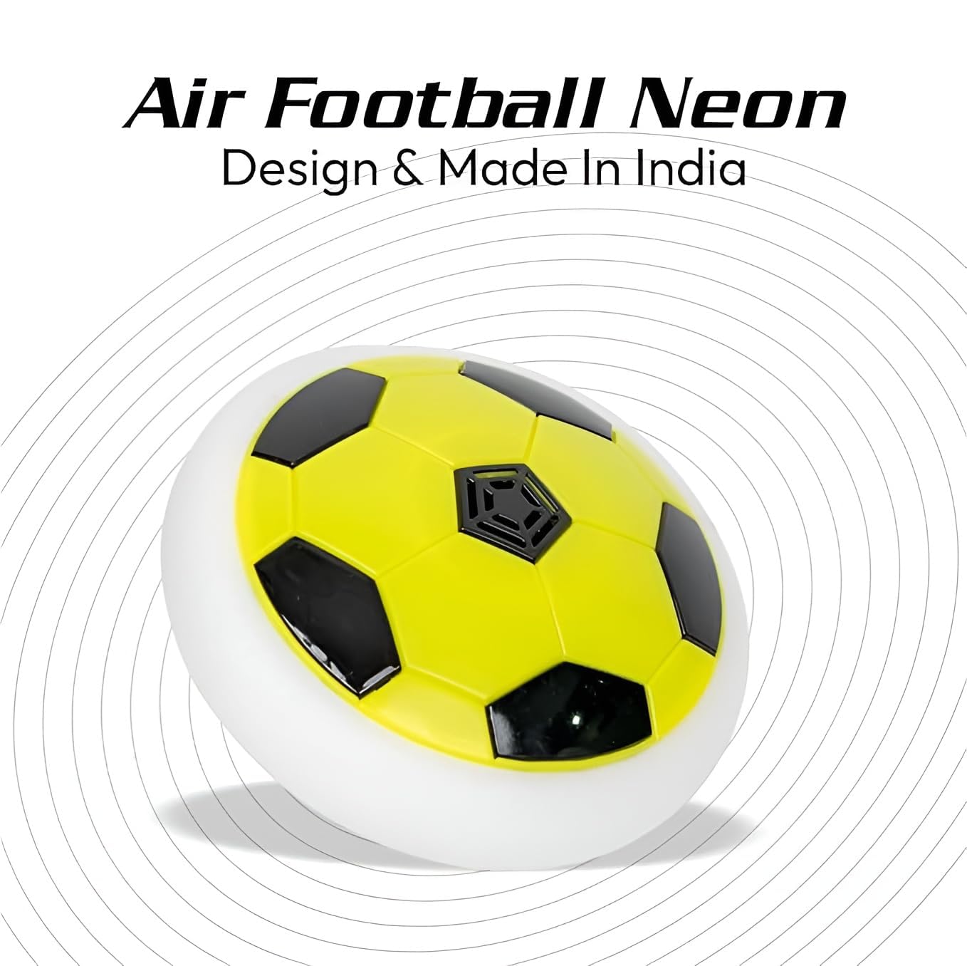 Mayank & Company New Magic Air Hover Football Toy, Indoor Play with Foam Bumper and LED Lights (Multicolor) 1