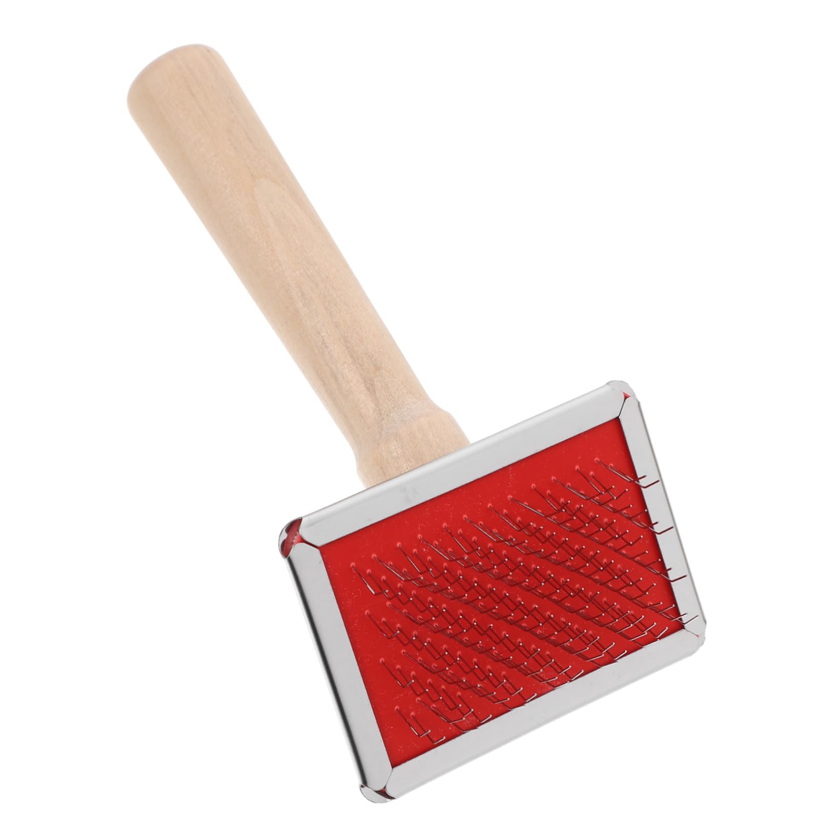 BESPORTBLE Pet Grooming Comb with Wooden Handle Dog and Cat Brush for Shedding Control Advanced for Easy Knot Removal for Long and Haired Pets