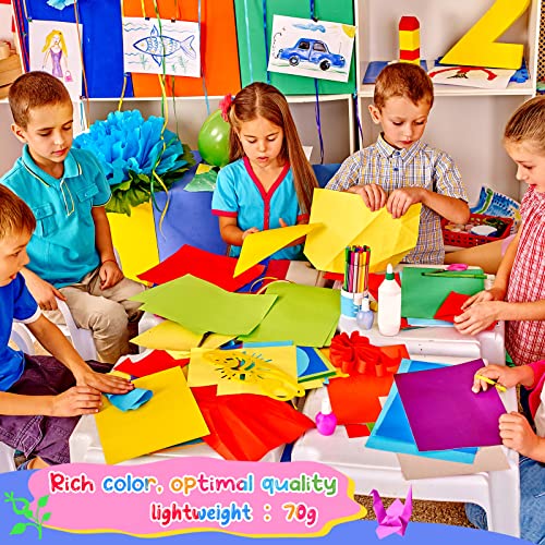 Image of Henoyso 500 Sheets Construction Paper Bulk, 9 x 12 Inches, Mixed Colors