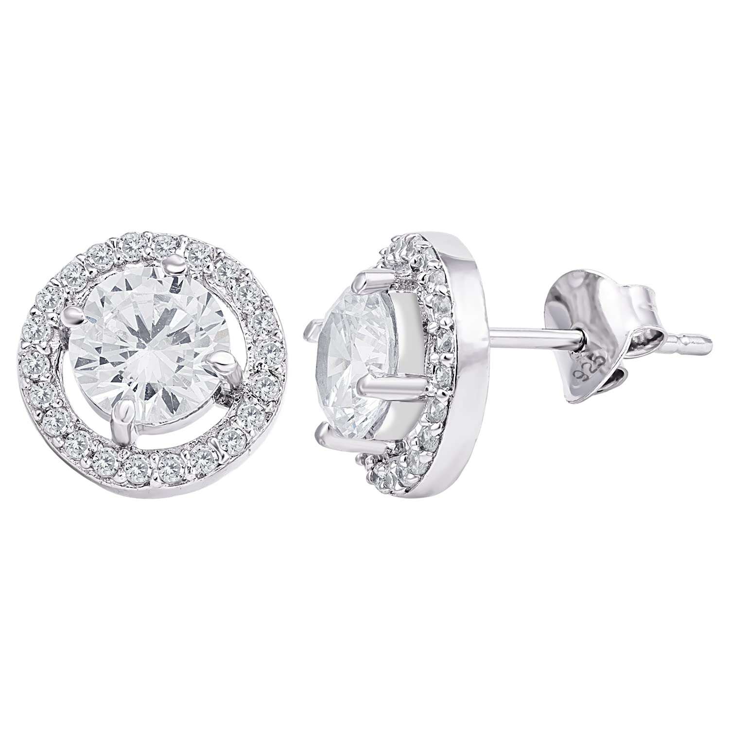 Pissara Sparkling 925 Sterling Silver Valentine Day Gift Cubic Zirconia Earrings For Women And Girls|With Authenticity Certificate, 925 Stamp & 6 Months Warranty (E104593) (B0BJ31PMC3) Amazon Price History, Amazon Price Tracker