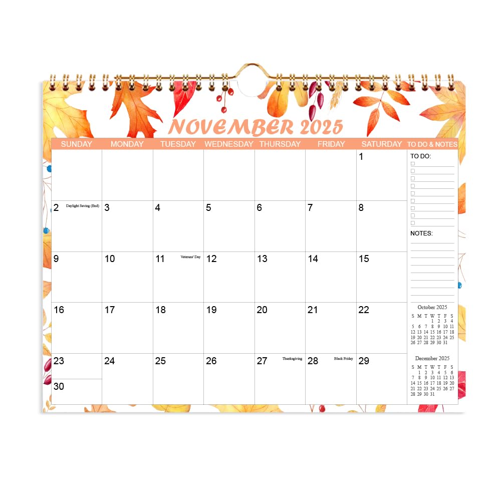 2025-2027 Calendar - Wall Calendar from Nov 2025 to Jun 2027, 20 Monthly Planner with Seasonal Designs for Planning and Organizing for Home or Office, 11.5 x 14.5 In Calendar 2025-2027