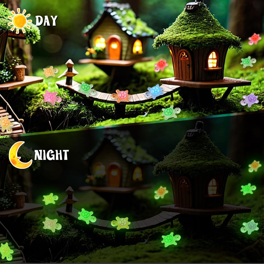 Snapklik.com : 200 Pcs Mini Resin Turtles Glow In The Dark, Tiny Sea ...