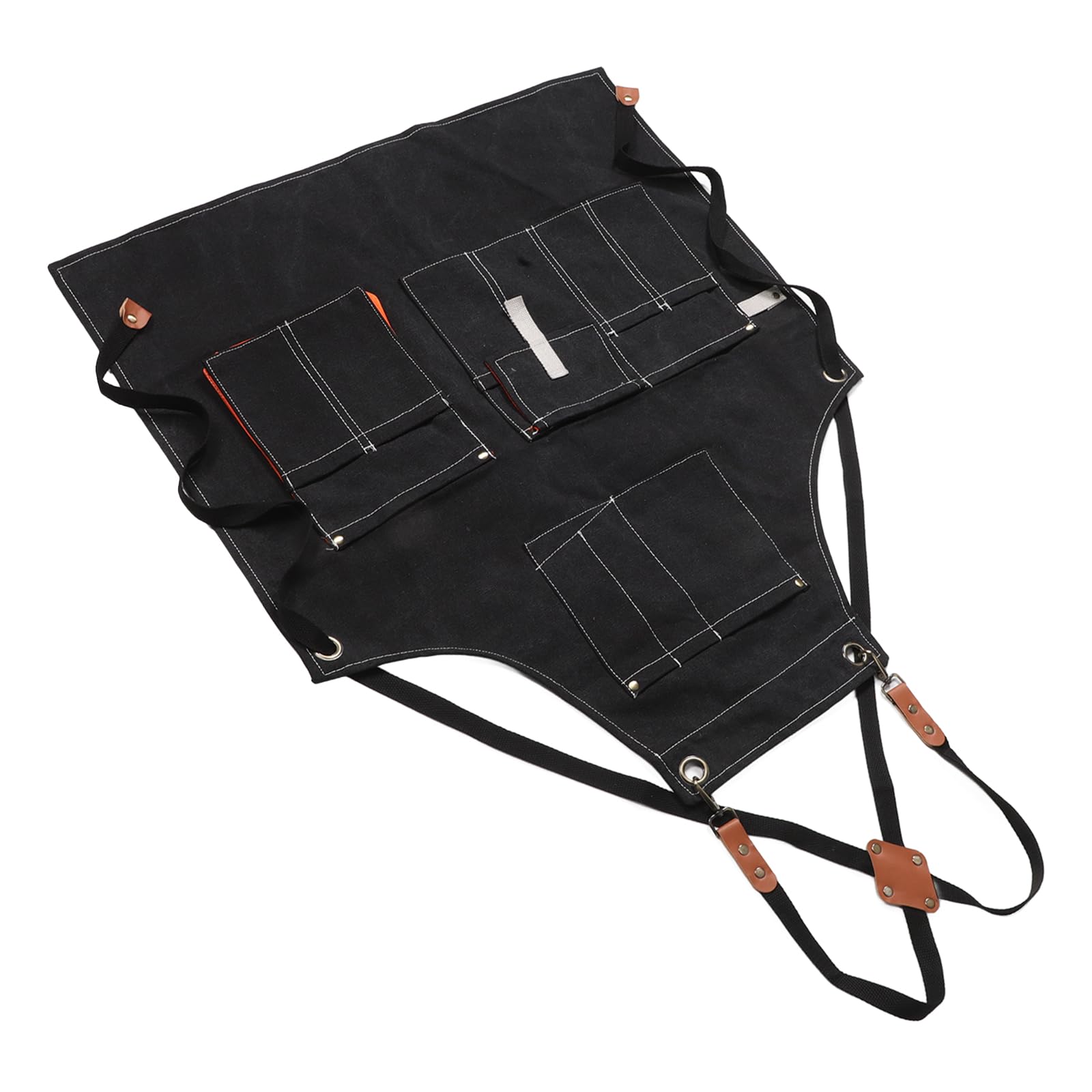 FRCOLOR Arbeitsschürze aus Polyester Baumwolle mit Tasche, Schwarz | Küche und Werkstatt, Sorgfältige Verarbeitung, Bequeme Passform, Schutz vor Flecken, Großzügige Abdeckung