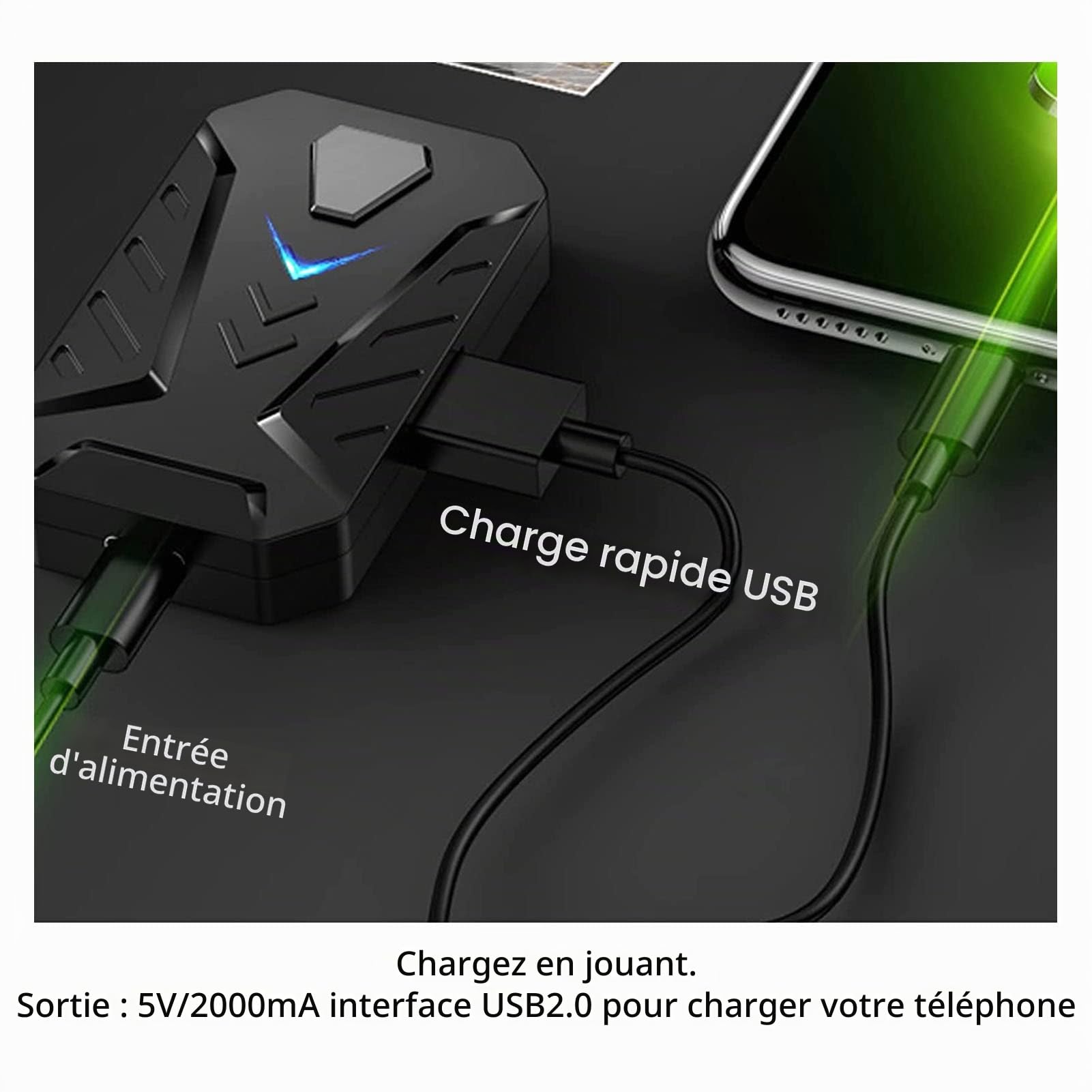 Clavier de Jeu RVB à Une Main et Souris Rétroéclairée, Clavier de Jeu Filaire USB et Souris avec Convertisseur, pour Jeu