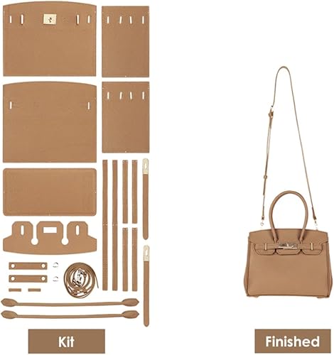 POPSEWING Kit de bolsas de cuero para manualidades, bolsos de diseñador para mujeres, kits de bricolaje para adultos, kit de fabricación de bolsas
