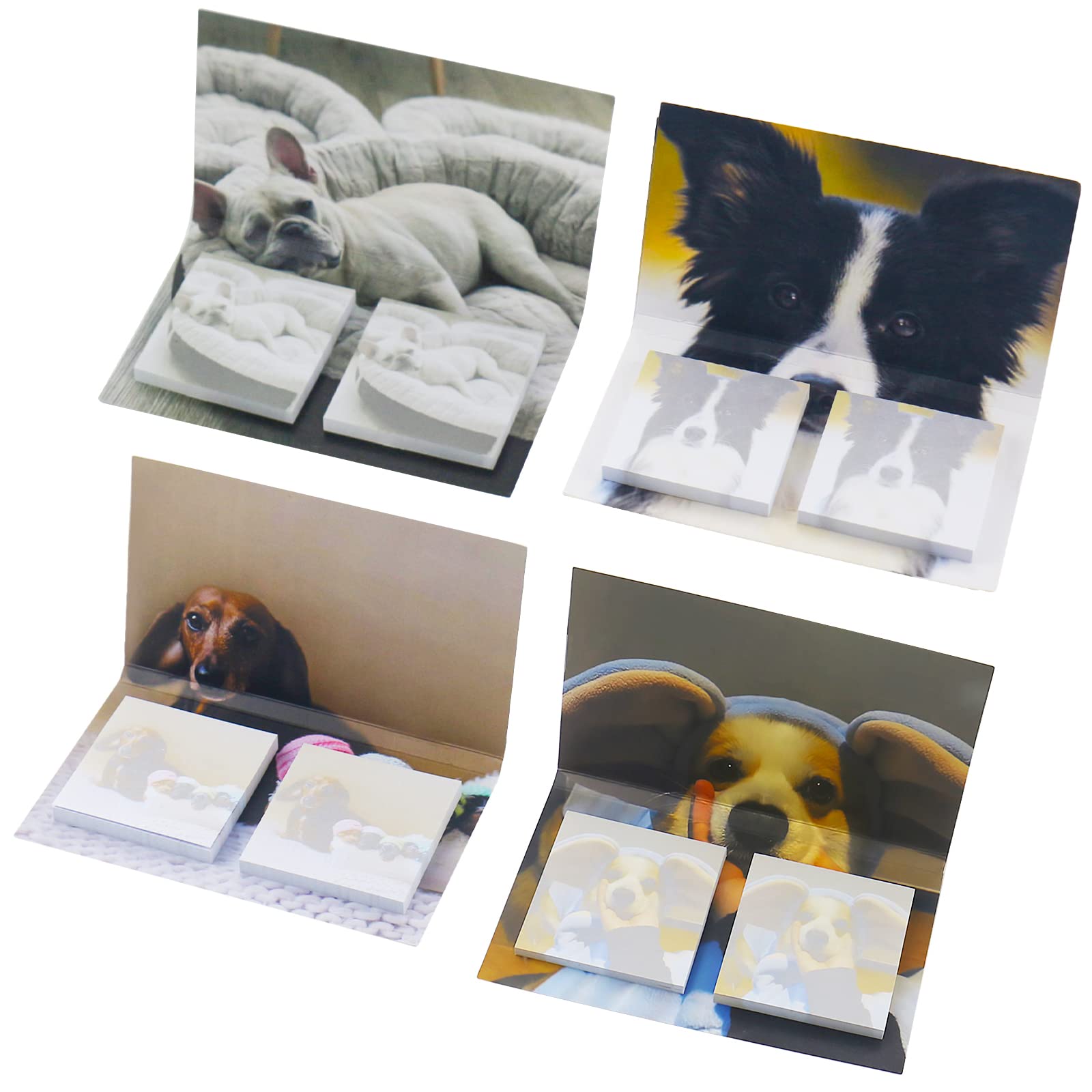 Photo 1 of Ctpeng Cute Sticky Notes,Dog Self-Stick Note for Office,Page Marker for Textbook,Adhesive Index Tabs for Notebook,3x3 inches