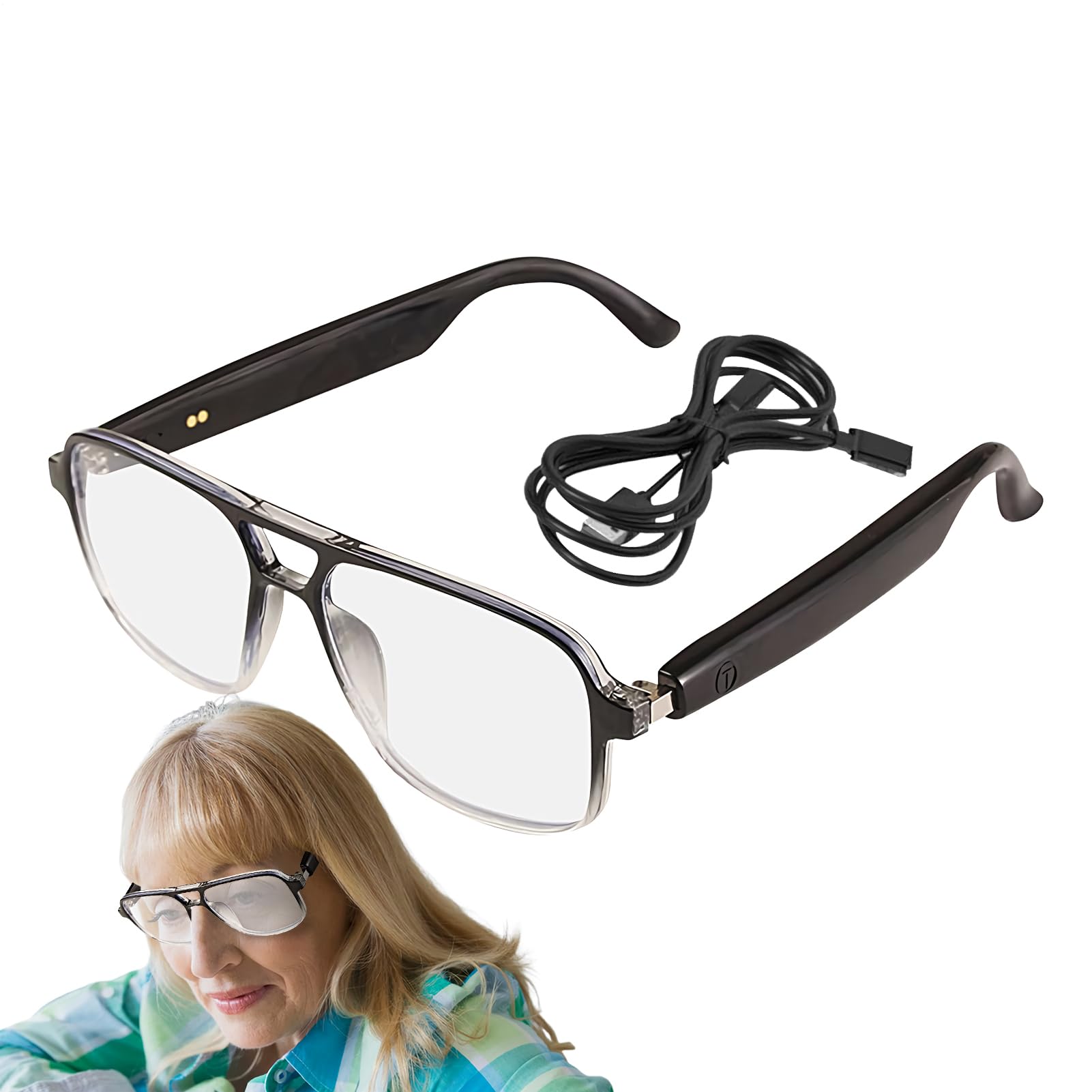 Occhiali Intelligenti Uomo Occhiali con Intelligenza Artificiale per | Occhiali Eleganti Multifunzione con Batteria a Lunga Durata Ideali per Lettura Linguistica