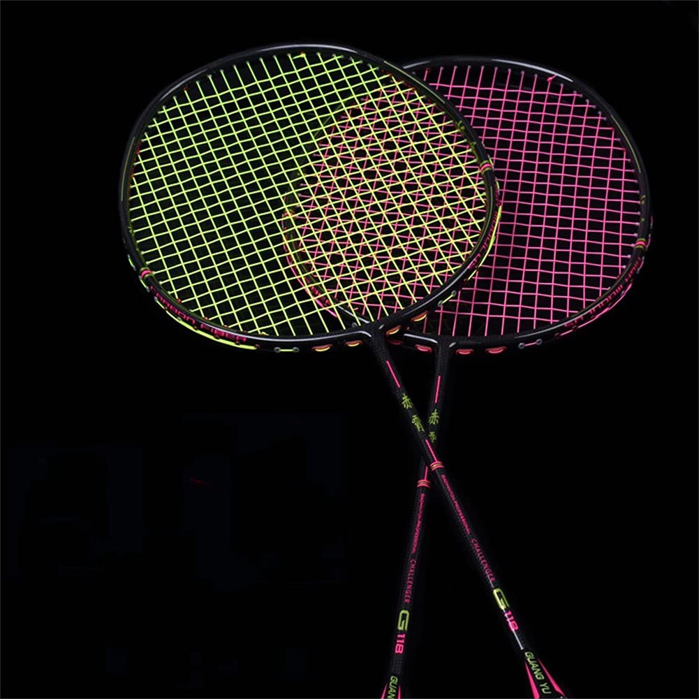 Qualität Badmintonschläger, Tragbarer Badmintonschläger Für Anfänger Erwachsene, Integrierte Forming-Struktur, Leichter Und Robust, Mit Tragetasche,Grün
