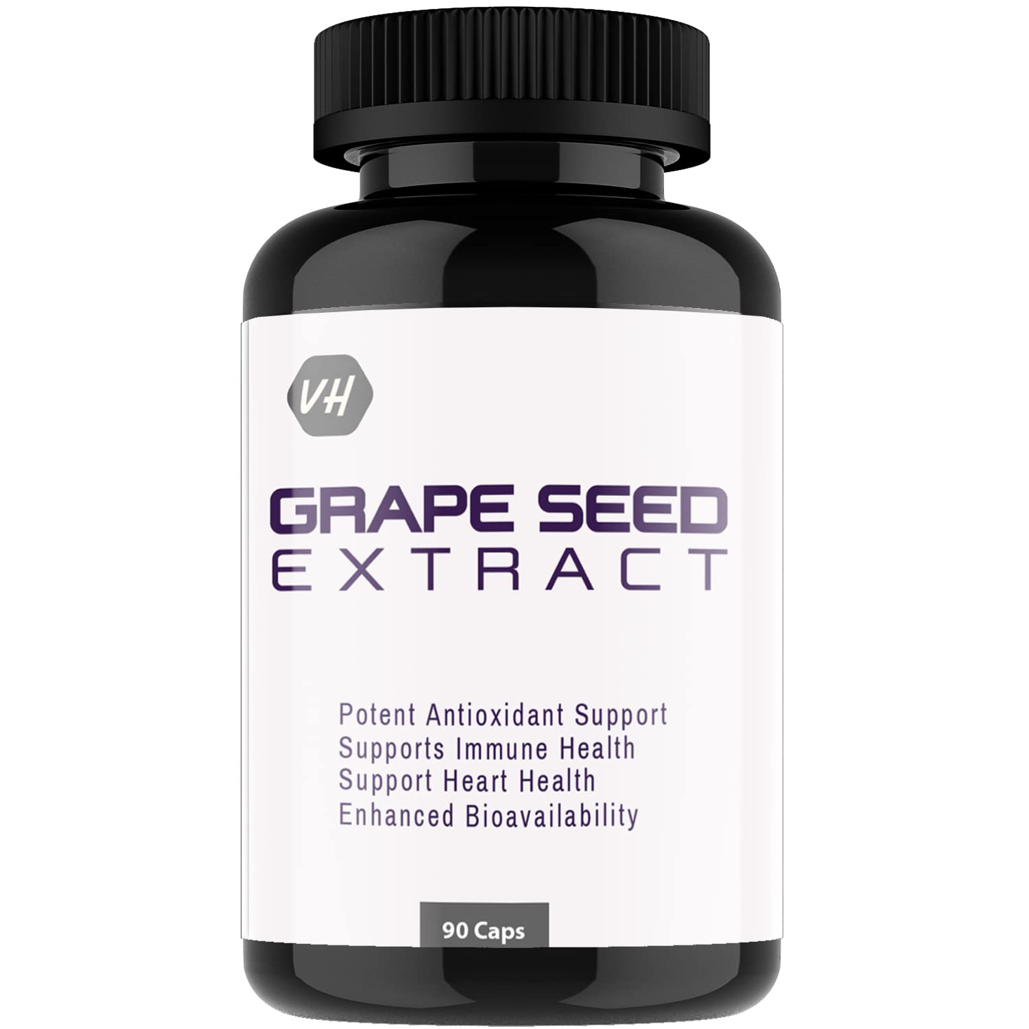VitaminHaat Grape Seed Extract 500 mg | 95% Polyphenols | Powerful Antioxidant Supplement for Skin Glow, Immunity & Heart Health | Supports Healthy Circulation | 90 Veg Capsules