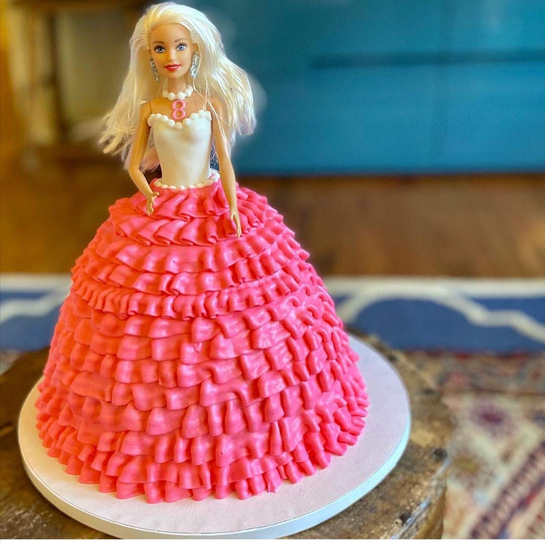 APOLLINE INDIA 1pcs Designer Doll Cake Topper Fondant Plastic Decore Doll Cake Topper Decoration for Cake 3