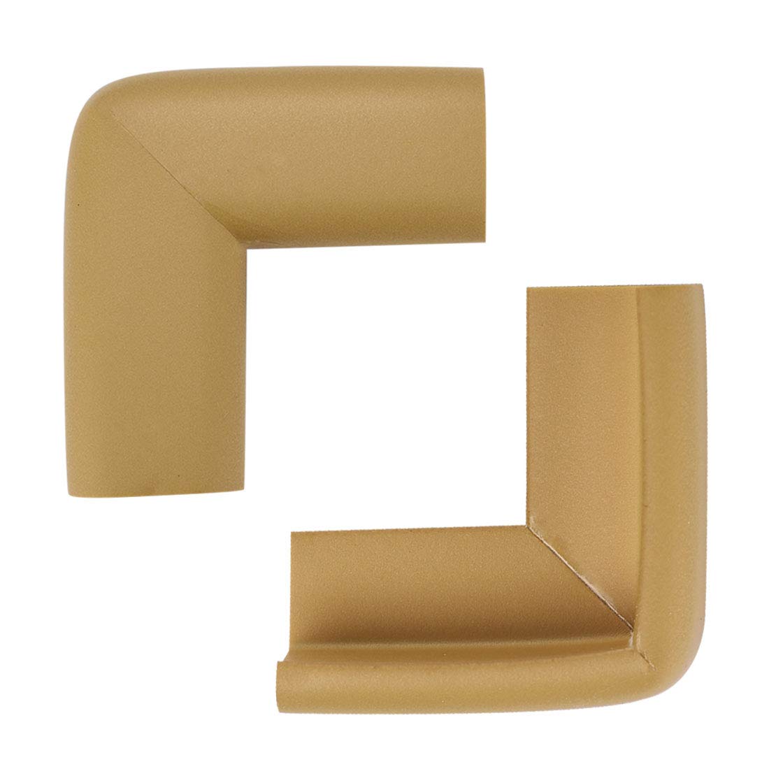 uxcell 2pcs Foam Furniture Desks Edge Cover Pads Protectors Corner Cushions Bumpers Guards Light Brown
