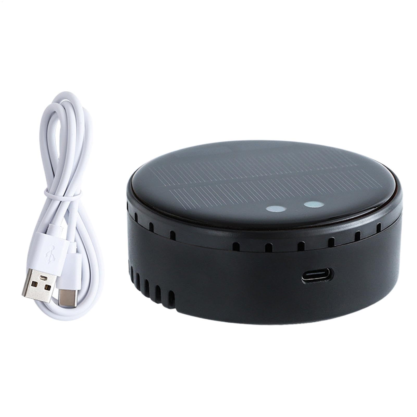 Car Air Purifier Odor Eliminator, Solar Portable HEPA Air Freshener, kompaktowy design, kabel USB, do pojazdów, sypialni, toalety, małego domu deodorizing 3,43 x 3,66 x 1,42 cala