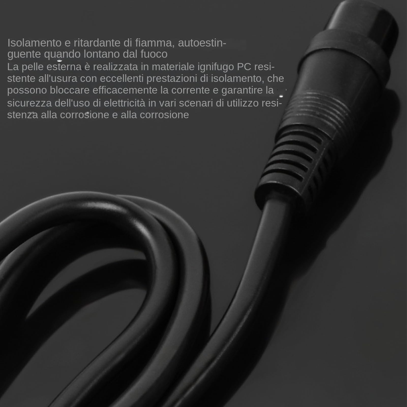 Connettore Porta di Ricarica per Scooter Elettrico 3 Pin 220V Materiali Ignifughi