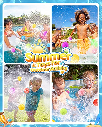 Soppycid Reusable Water Balloons, Magnetic Self Sealing Water Balls, Latex-Free Silicone Water Splash Bombs Quick Fill, Summer Water Toys For Kids Adults Outside Pool Party Games (15 Pack) #TOP5