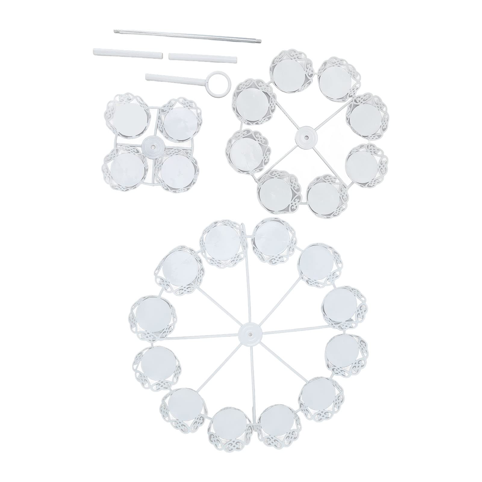 Cupcake Tower, Cup Cake Tower Stand, Party Decorations, Cupcake Stand for 24 Cupcakes 3 Tier Pastry Serving Display Stand Iron Dessert Carrier Display Holder for Holiday Party