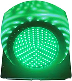 WNGJZZYC Semáforo LED de 200mm, Luces Individuales de Color Rojo, Verde y Amarillo, Señales de Trafico, Semáforos, Carcasa de Plástico, para Carreteras, Cabinas de Peaje(Green)