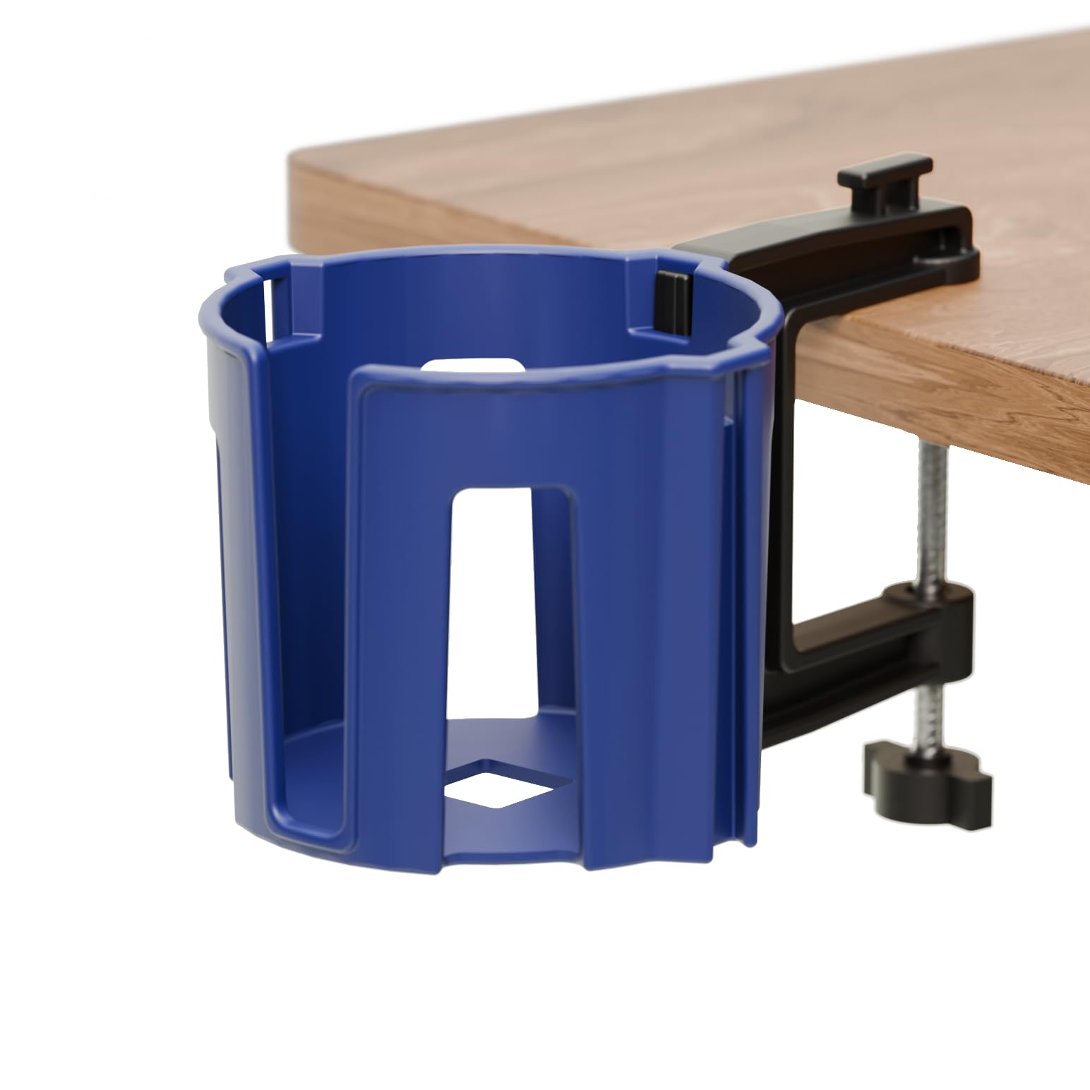 Original Large Desk Cup Holder Clamp – Cup-Holster, The Anti-Spill Cup Holder for Table, Office & Gaming – Multi-Directional Drink & Headphone Holder