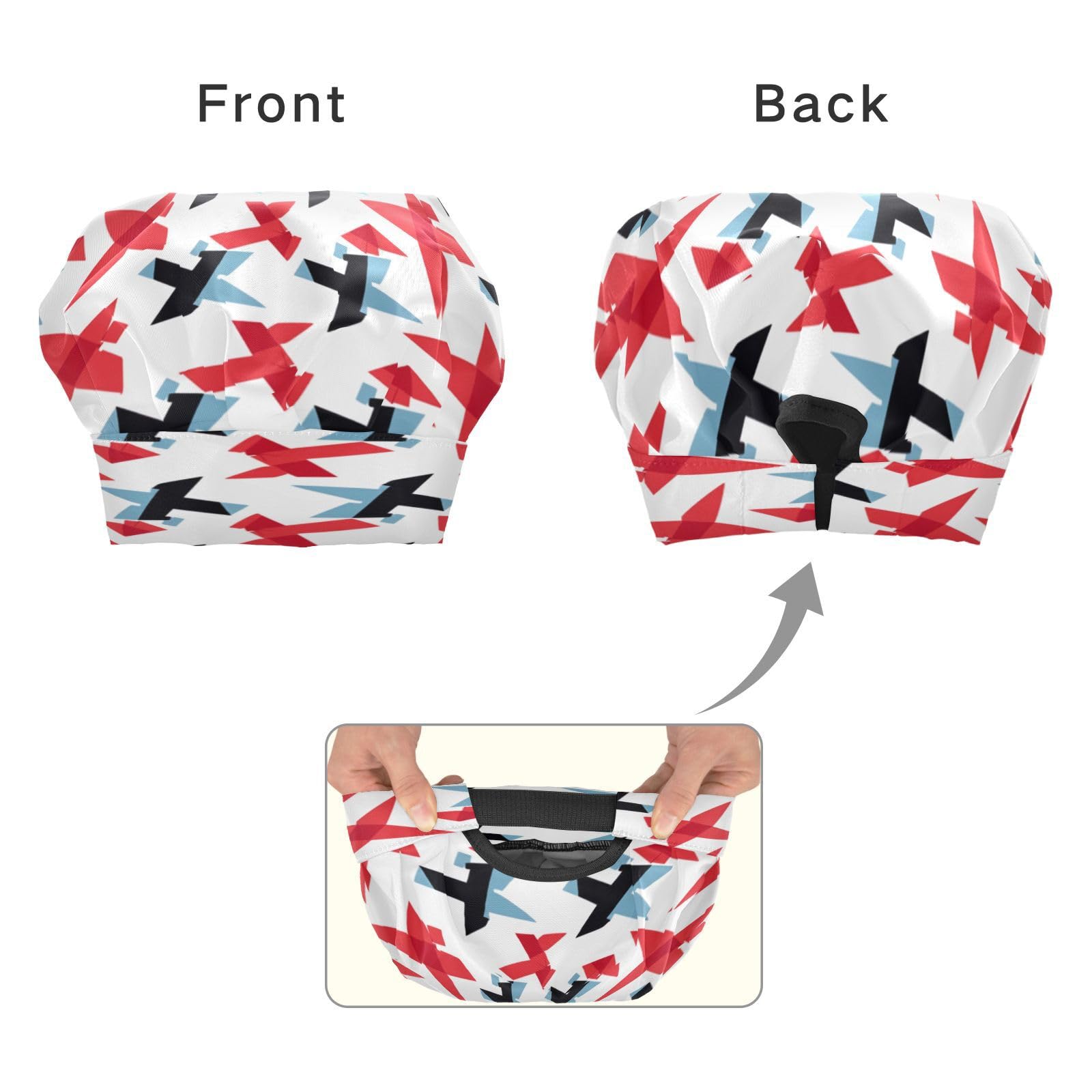 Bulletgxll Airplane Pattern Kids Apron and Chef Hat Set Adjustable Bib Aprons with Pockets for Cooking Baking Painting